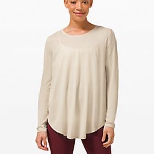 Lululemon Draped Bum Covering Long Sleeve, 6